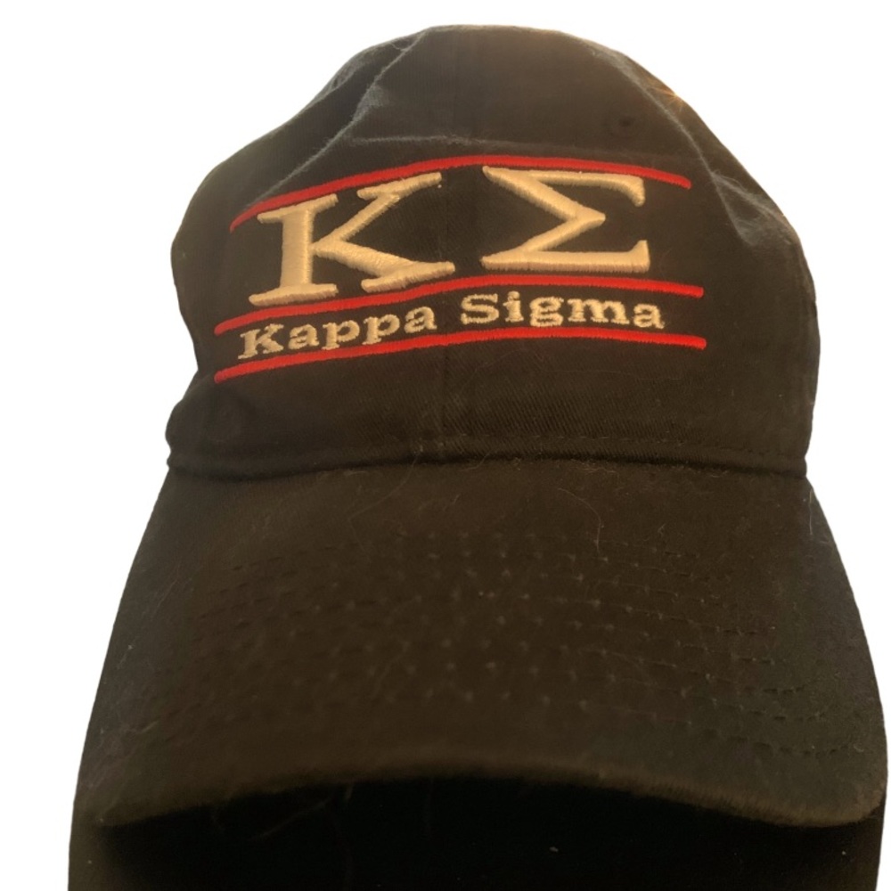THE GAME KE Black Hat w/Red White Embroidered KAPPA SIGMA -OS Fits Most